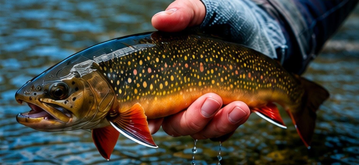 Pesca con mosca de Trucha Fontinalis