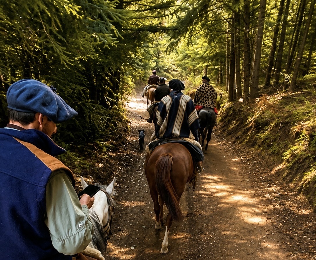 HORSEBACK RIDING AT THE FOOT OF THE ANDES